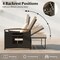 Convertible Patio Rattan Loveseat Daybed Set with Storage Ottoman